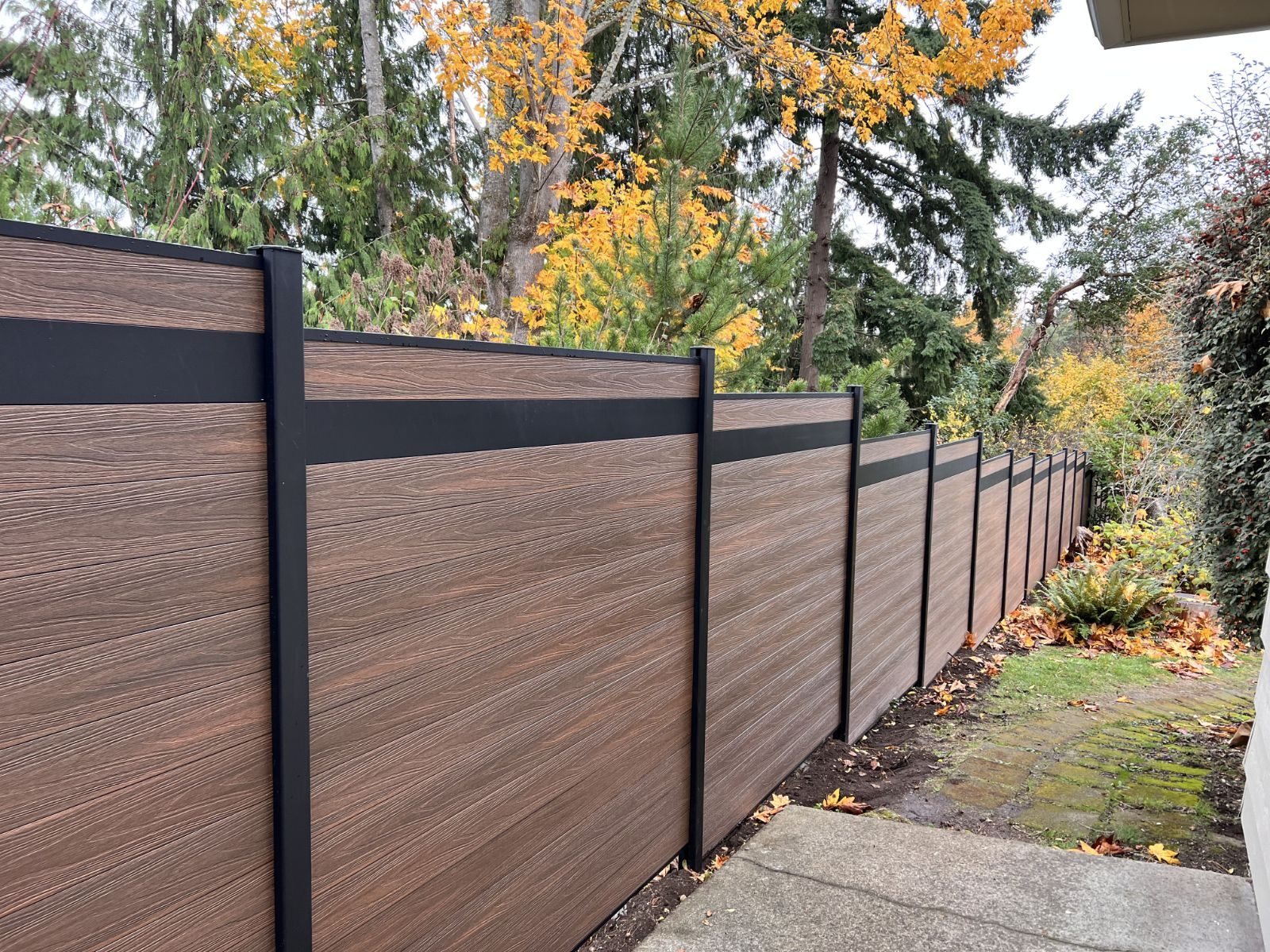 Woodgrain, aluminum-framed